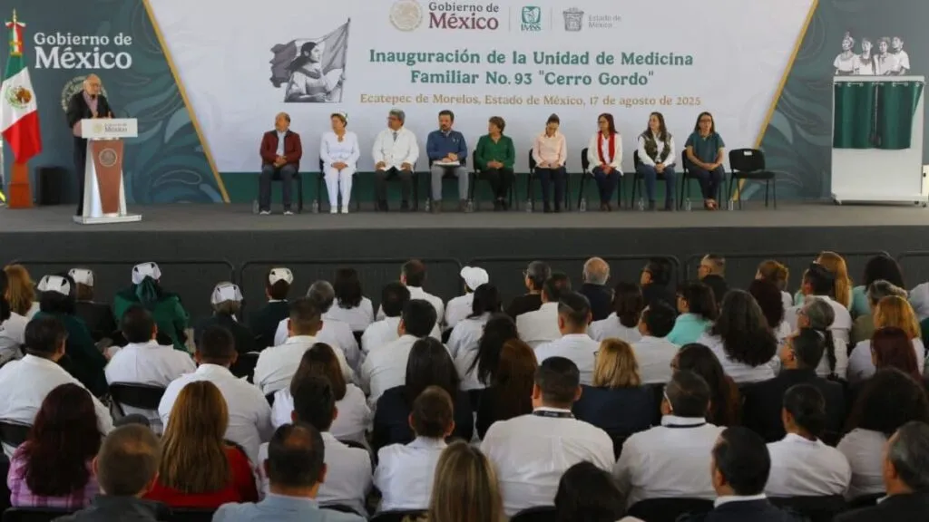 Sheinbaum inaugura UMF 93 del IMSS reconstruida en Ecatepec