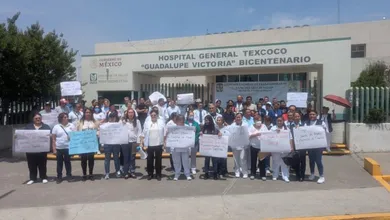 Personal de Salud protestó en Texcoco