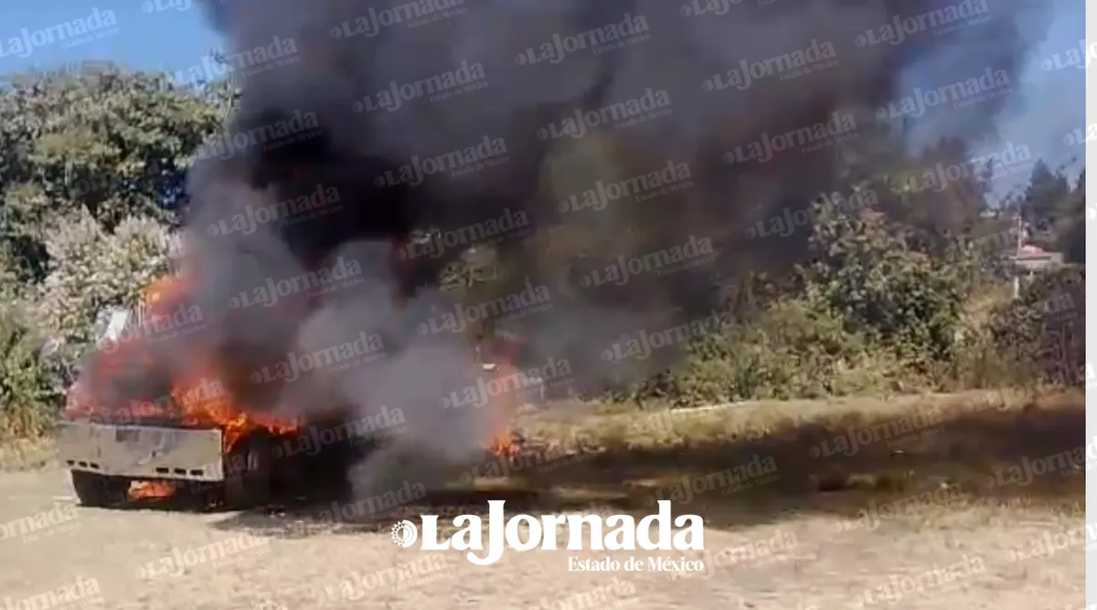 Ocuilan: Queman camión con madera, en protesta por talamontes