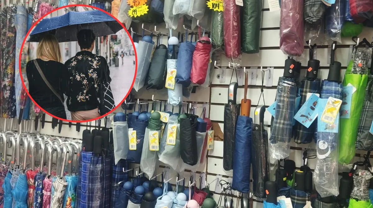 Comercio ambulante en Toluca aprovecha el clima lluvioso: sombrillas, el producto estrella