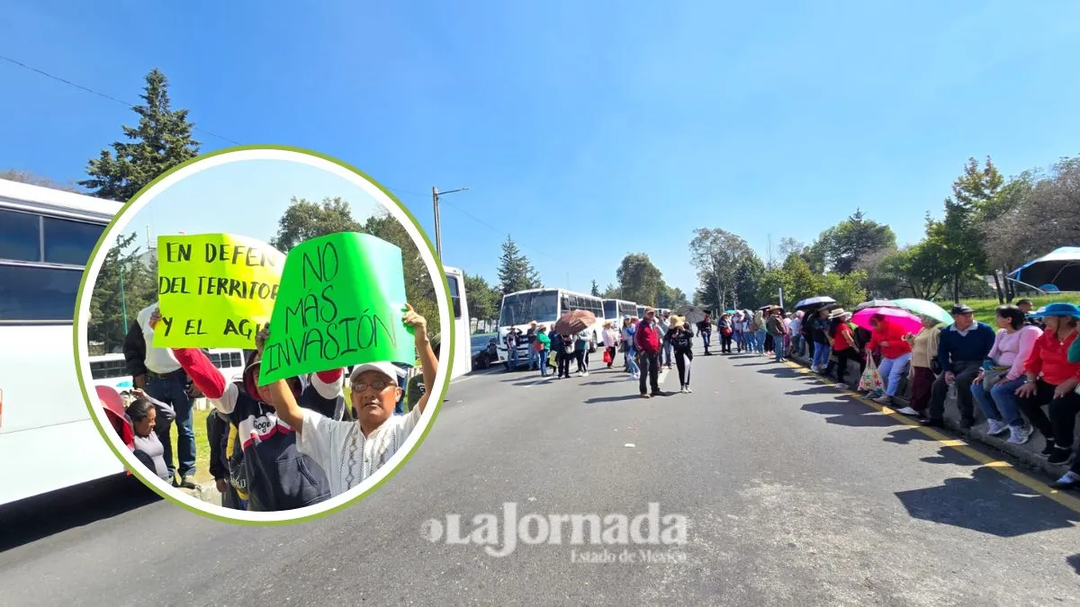 Comuneros bloquean Tollocan; denuncian expropiación de tierras y falta de apoyos