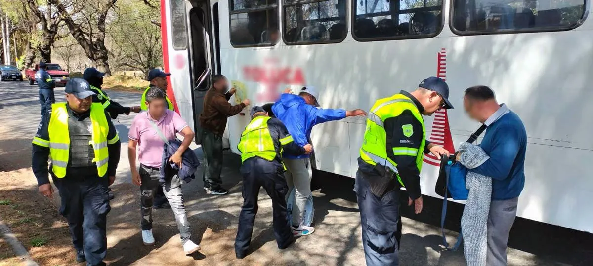 Autoridades realizan inspección rigurosa en el Transporte Público del Edomex