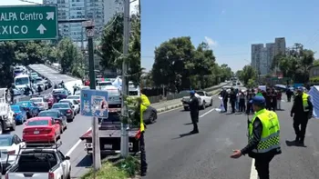 Bloqueo en la México-Toluca afecta la circulación hoy 13 de abril