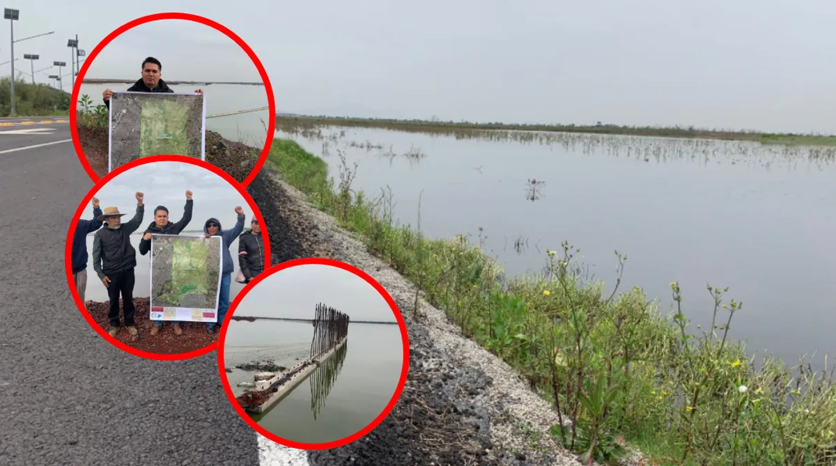 Lluvias reviven el Lago de Texcoco y cubren restos del NAICM