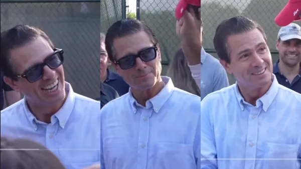 Enrique Peña Nieto fue captado en Punta Cana participando en un truco de magia.