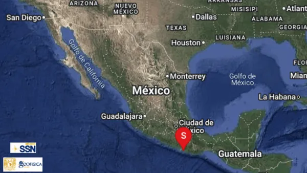 Se registró un sismo de magnitud 5.1 en Pinotepa Nacional, Oaxaca.