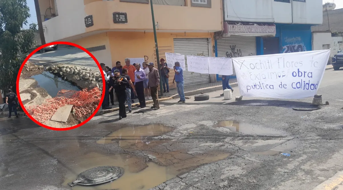 Colapso de red de drenaje deja posibles riesgos sanitarios Chimalhuacán