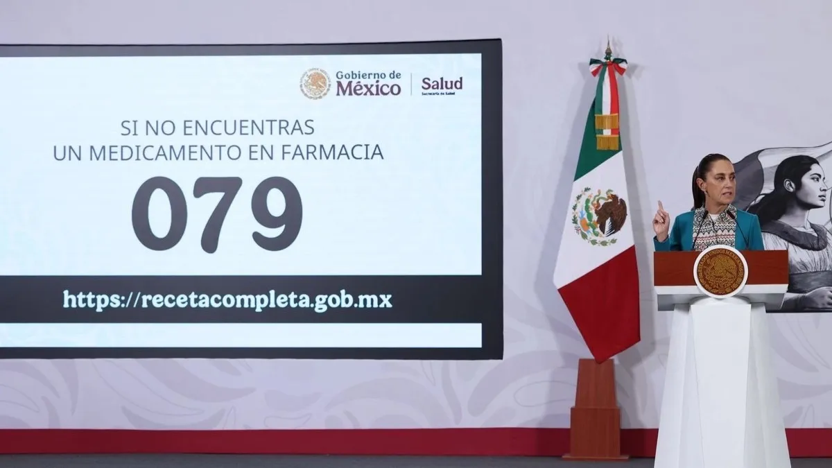 La presidenta Claudia Sheinbaum asegura que el abasto de medicamentos en farmacias del IMSS, Issste e IMSS-Bienestar está al 97%.