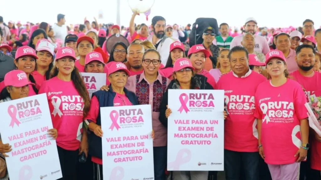 Arranca la Ruta Rosa en Ecatepec con la Caminata Estatal de Prevención del Cáncer de Mama