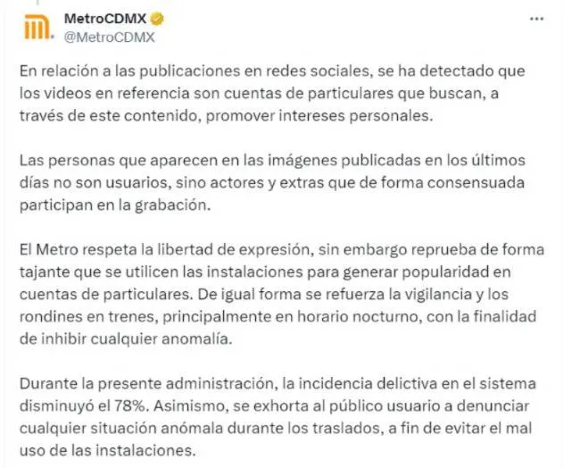 “Actores y extras”: Metro justifica “grabación consensuada” de VIDEO para adultos de Luna Bella
