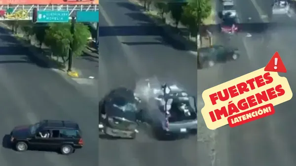 Patrulla de la Guardia Nacional choca contra camioneta y provoca accidente múltiple en Zamora, Michoacán.