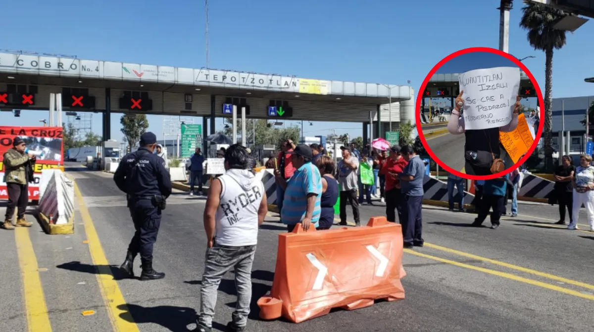 Vecinos de Cuautitlán Izcalli toman la caseta de Tepotzotlán, exigen agua, seguridad y vialidades dignas