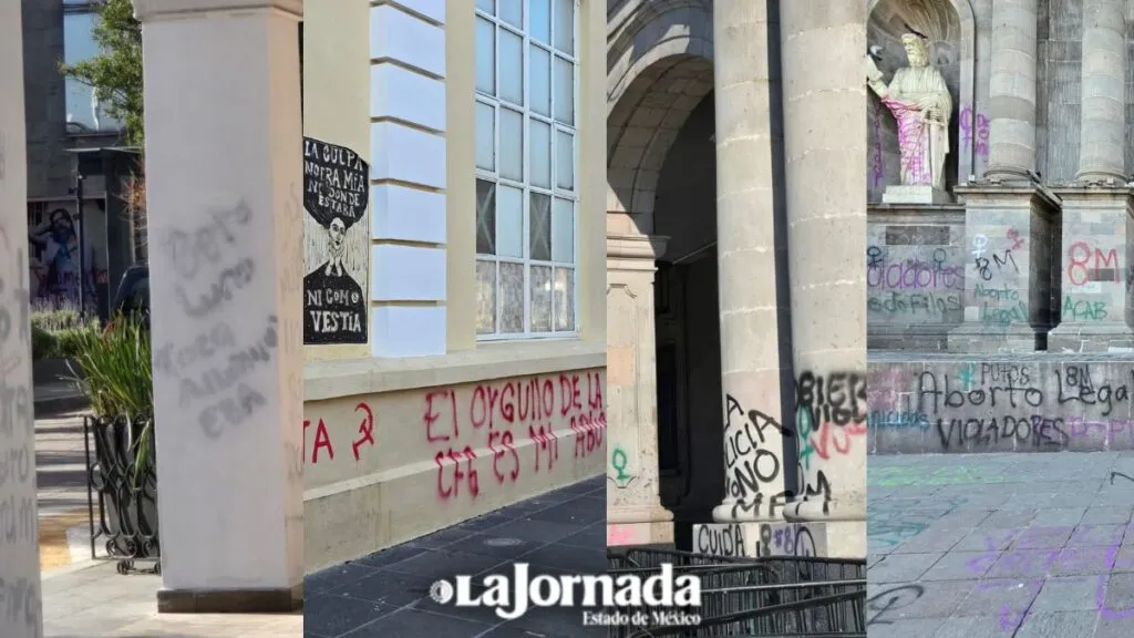 Toluca: Así amaneció el centro de la ciudad tras la marcha del 8M