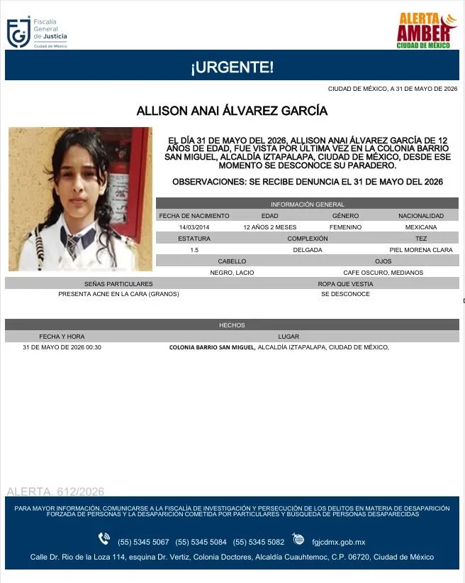 Alerta Amber: Allison de 12 años fue raptada por su tío; familia bloqueó Ermita Iztapalapa para exigir su localización