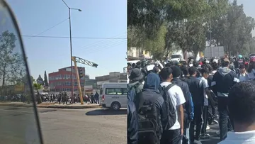 Docentes se manifiestan en la México-Texcoco hoy 3 de marzo