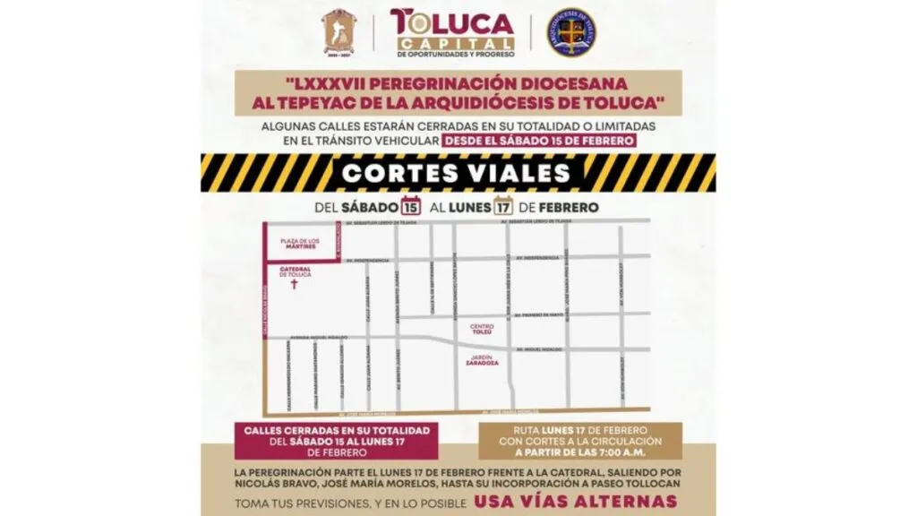Transportistas, sector salud y peregrinaciones afectarán  este lunes en Edomex