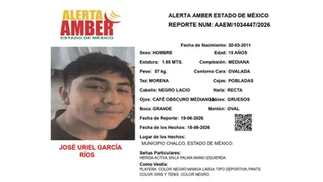 Alerta Amber: Se busca a José Uriel García Ríos; desapareció en Chalco