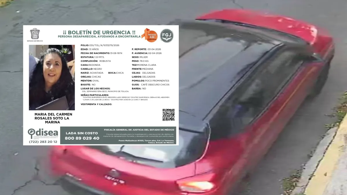 Sin localizar, María del Carmen Rosales en Edomex