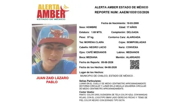 Alerta Amber: Se busca a Juan Zaid Lázaro Pablo; desapareció en Chalco
