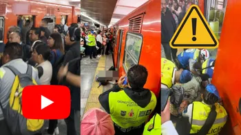 Revelan VIDEO del momento de tensión en la Línea 9 del Metro CDMX.