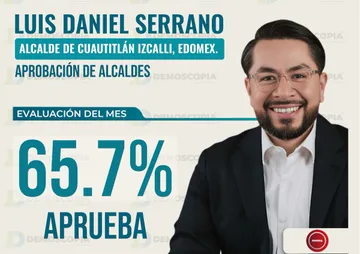 Luis Daniel Serrano alcanza 65.7% de aprobación en julio