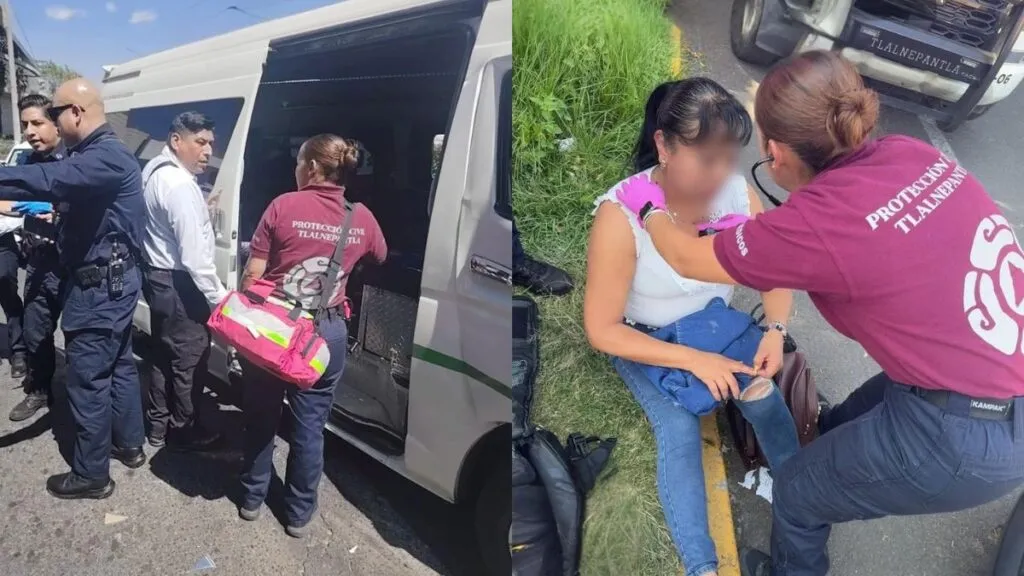 Choque de transporte público deja varios lesionados en Ex Hacienda de Santa Mónica