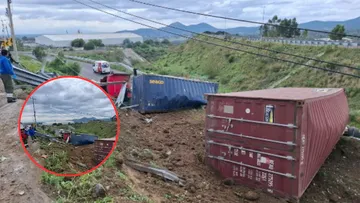 Trágico accidente en Tepetlaoxtoc: muere chofer tras volcadura de tráiler en la Texcoco–Calpulalpan