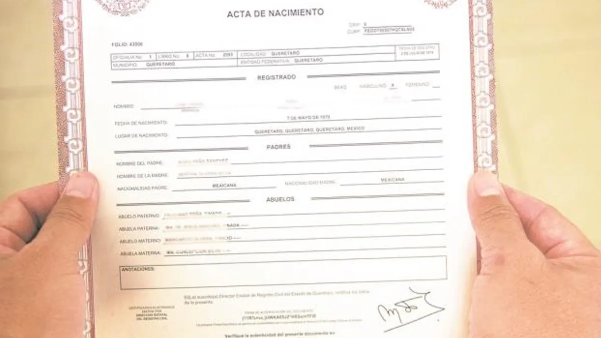 Tramita tu acta de nacimiento en  menos de cinco minutos