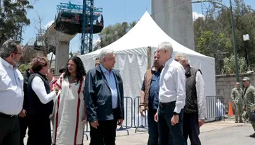 Delfina Gómez acompañó a López Obrador durante supervisión del Tren Interurbano