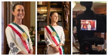 La presidenta de México, Claudia Sheinbaum subió un video sobre el detrás de cámaras de la fotografía oficial.
