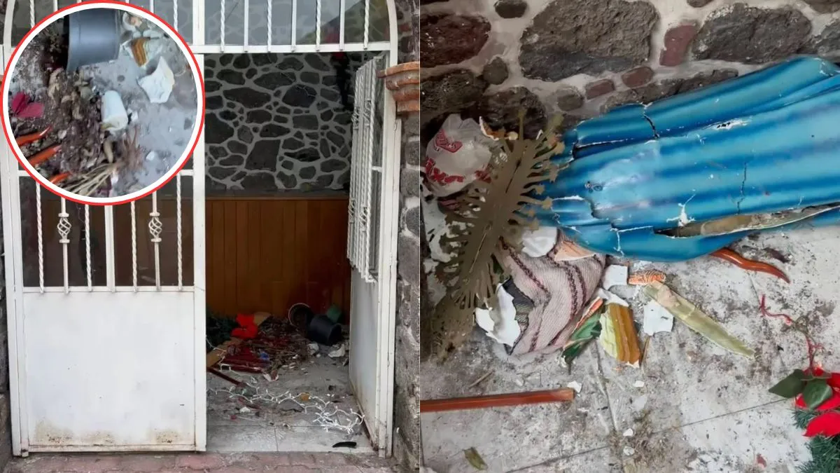 Vandalizan capilla de la Virgen, del siglo XVI en Tecámac [VIDEO]