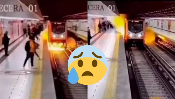 Cámara captó el momento de la 'explosión' en la estación Sevilla de la Línea 1 del Metro CDMX.