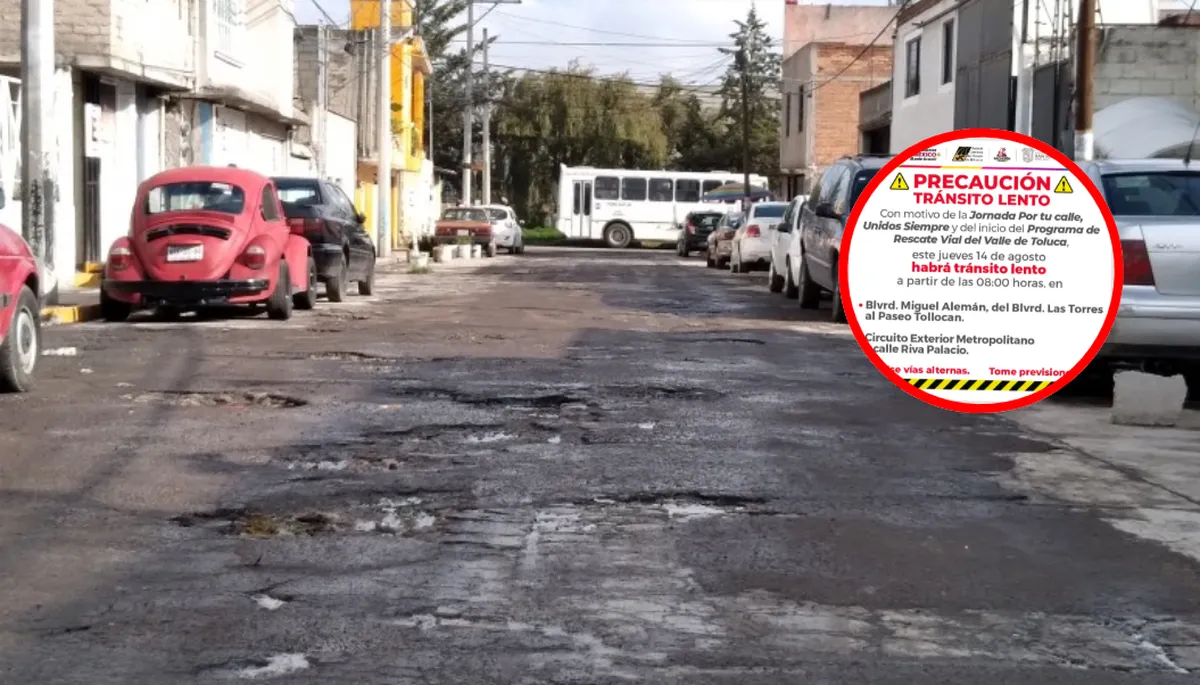 ¡Atención! Anuncian tránsito lento en vías del Valle de Toluca