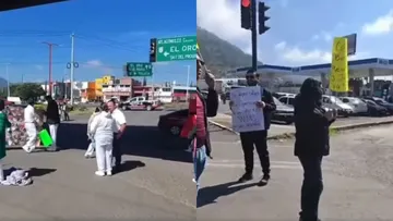 Personal del IMSS bloquea calles en Atlacomulco