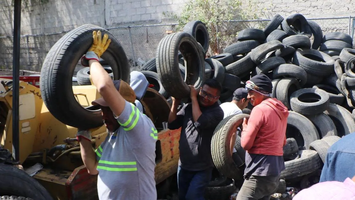 Chimalhuacán: recuperan 12 mil 500 llantas usadas para convertirlas en concreto