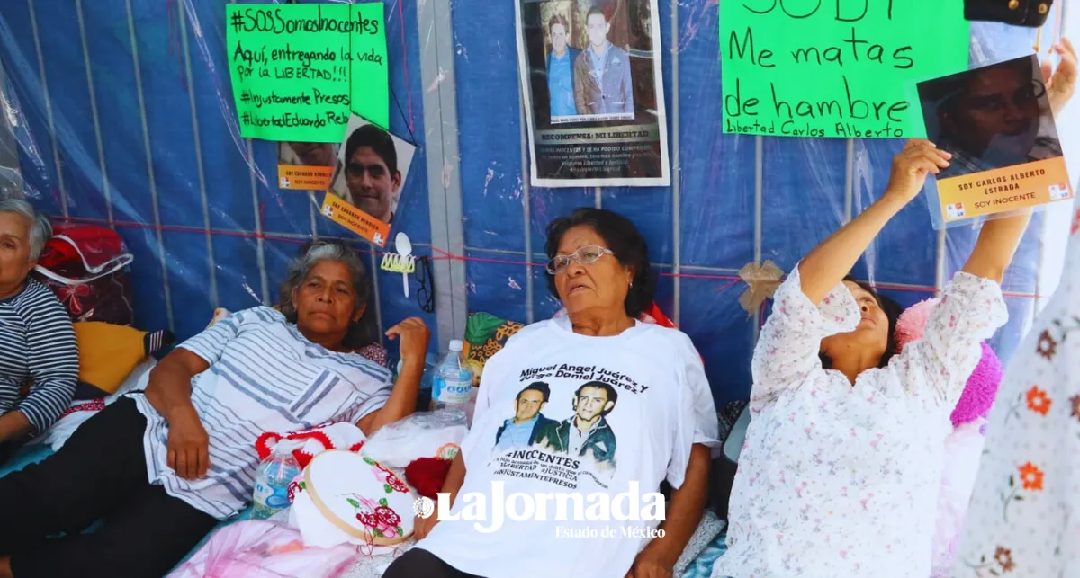 Toluca: Tras 24 días, terminan huelga de hambre por los injustamente presos; su lucha sigue