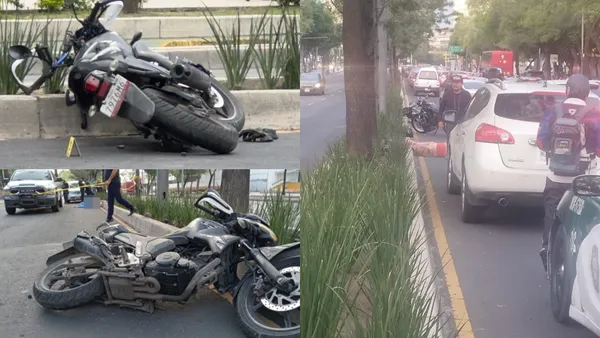 Una mujer murió al caer de una moto Didi en Reforma, CDMX. El accidente ocurrió la mañana del 23 de julio en carriles centrales.
