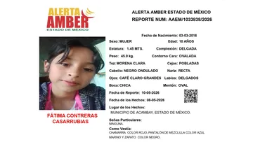 Alerta Amber: Se busca a Fátima Contreras Casarrubias, desaparecida en Acambay