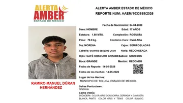 Alerta Amber: Se busca a Ramiro Manuel Durán Hernández, desaparecido en Toluca