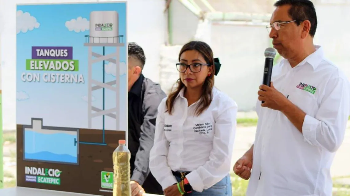 Ecatepec: Indalecio Ríos plantea 40 por ciento de presupuesto y mega cisternas para agua
