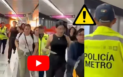 Momento de pánico por flamazo en el Metro CDMX en Salto del Agua; pasajeros evacúan andenes.
