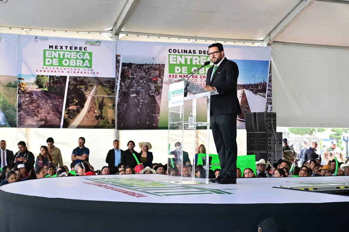 Adolfo Solís Gómez rinde su Primer Informe de Gobierno con respaldo político y social en Almoloya de Juárez