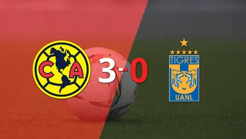 Brian Rodríguez anotó un doblete en la goleada 3-0 de Club América a Tigres