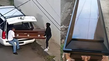 Ataúd en Uruapan es abandonado con cuerpo en su interior [VIDEO]