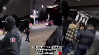 Detienen a tres personas por bloquear avenida Ixtacala durante protesta en Tlalnepantla.