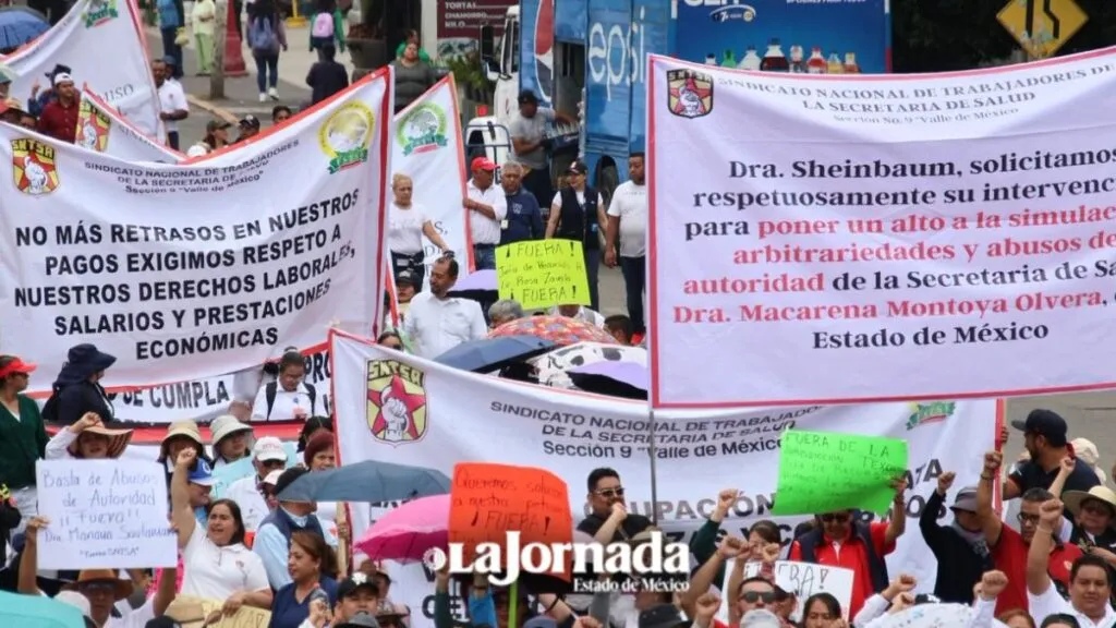 Protestan por presuntas irregularidades en la Jurisdicción Sanitaria de Texcoco
