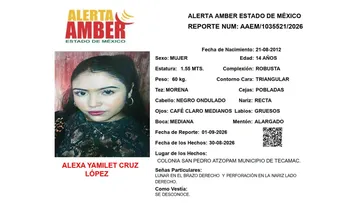 Alerta Amber: Se busca a Alexa Yamilet Cruz López,  desaparecida en Tecámac