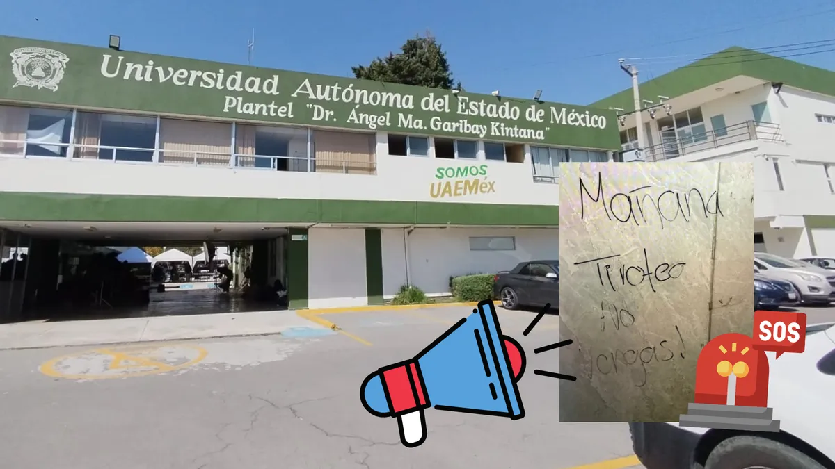 Alerta en Prepa 5 de la UAEMéx por pinta que incita a tiroteo