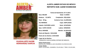 Alerta Amber: Se busca a Guadalupe Naomi Hernández García, desaparecida en Chicoloapan