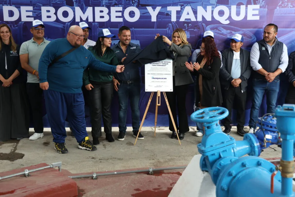 Aumenta Huixquilucan suministro de agua en san Fernando con remodelación de sistema hidráulico y tanque